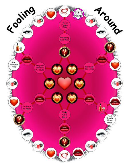 Fooling Around Dirty Dice Game The Fooling Around board — a dirty dice game for couples