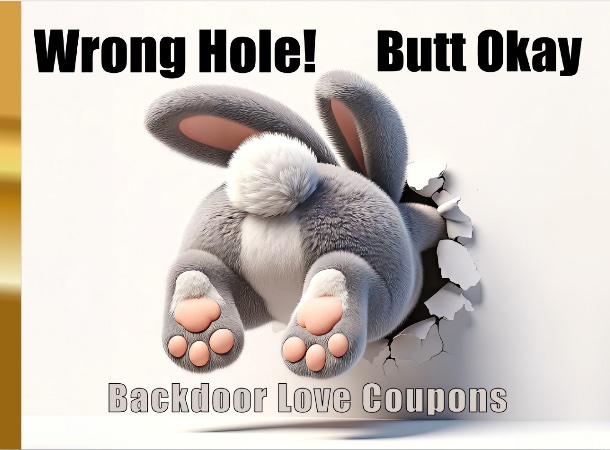 Wrong Hole! Butt Okay Backdoor Love Coupons cover